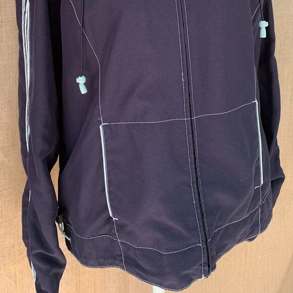 FUDA Oversized Windbreaker Breathable Striped Hoodie - Picture 5 of 14